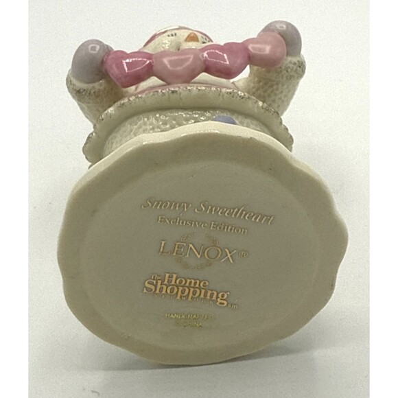 Lenox Snowy Sweetheart Angel Snow Girl Pink Hearts W/24K Gold Exclusive Edition - Picture 10 of 14